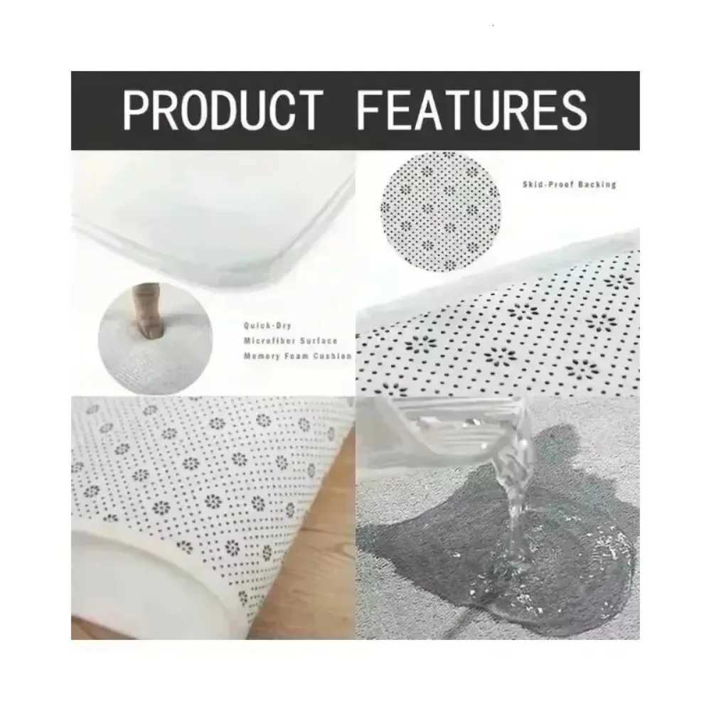 Elegant Camellia Pattern Soft Non-Slip Area Rug for Kitchen Dining Room Bedroom Home DecorT260305