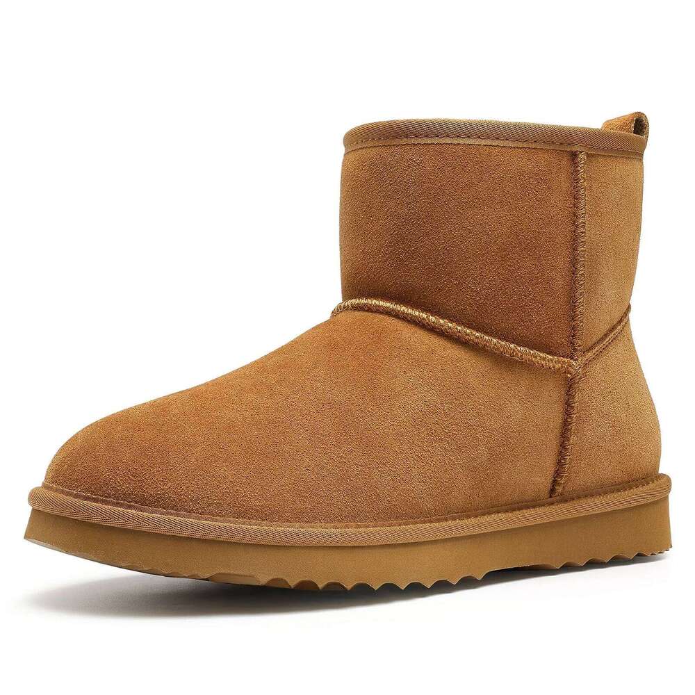 Kidmi Suede Plush Shoes Winter Snow Warm Nonslip Mini Cashmere Fuzzy Ankle Women House Cottons Boots