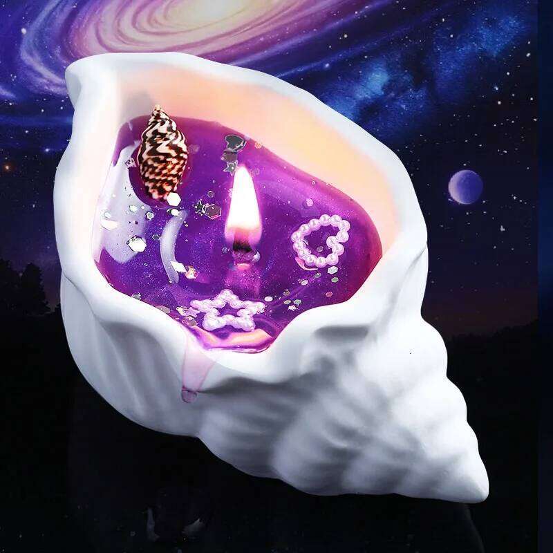 Aromatherapy Scented Gift Wholesale Premium Creative Handmade Birthday Companion Gel Wax Conch Shaped Candle Ornament W260304 W260305