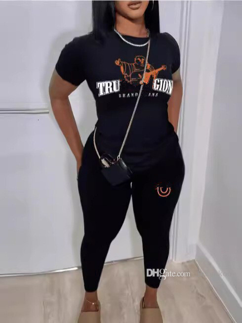 Designer Tracksuit Plus Size 3xl 4xl 5xl Two Piece Set Women Casual Sweatshirt Short Sleeve T-shirt And Pants Sets