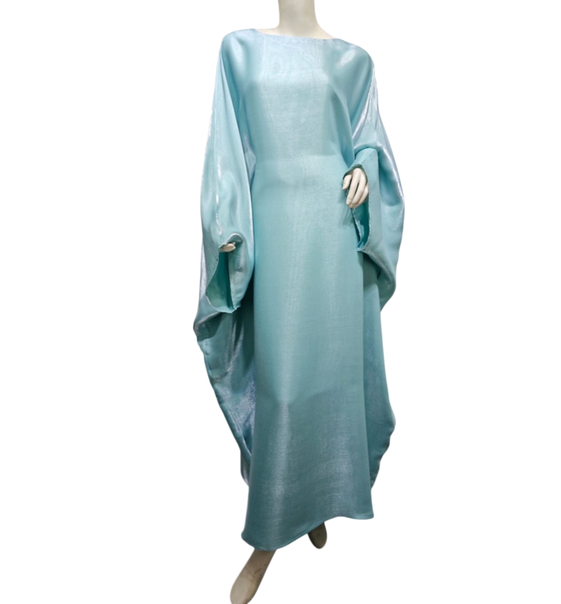 Ethnic Clothing Muslim Kaftan Dress Shiny Batwing Satin Maxi Abaya Dubai Luxury 2026 Abaya For Women Islam Caftan Marocain Femme Long Robes
