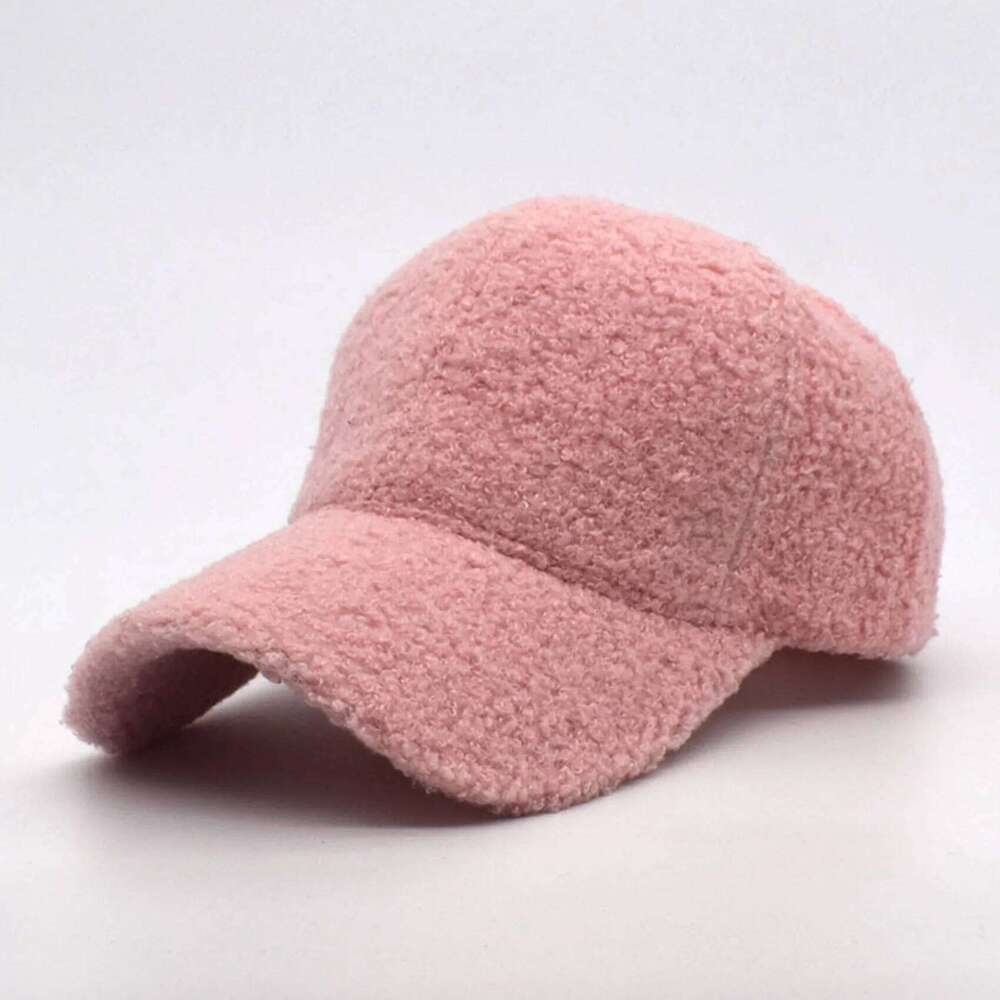 Cashmere Baseball Cap New Winter Windproof Lamb Wool Warm Caps Women Men Plush Simple Hat Casual Comfortable Outdoor Hats Y260304