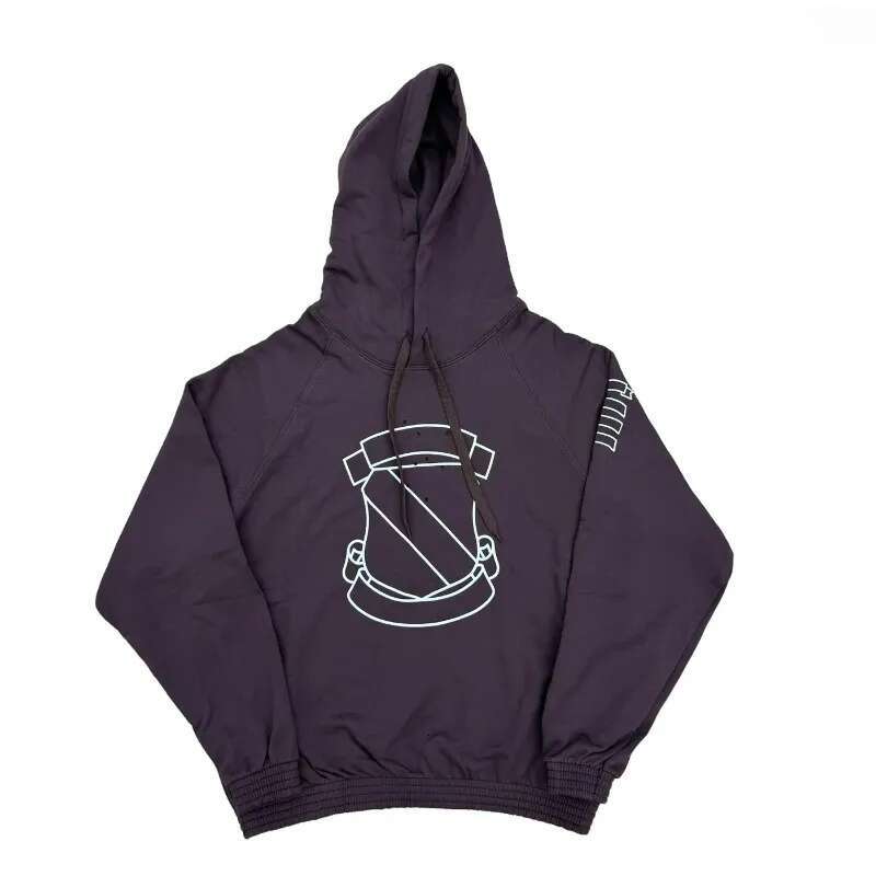 Men's Hoodies Sweatshirts Number Nine Shield Ripped Print Shotgun Hoodie N9 Badge Printed Cotton Hooded Sweatshirt Wash To Age Home Casual Men 