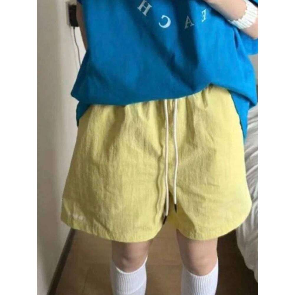 HOUZHOU Harajuku Blue for Women Korean Style Baggy Sport Short Pants Casual Fashion High Waist Retro Wide Leg Shorts XJ260305