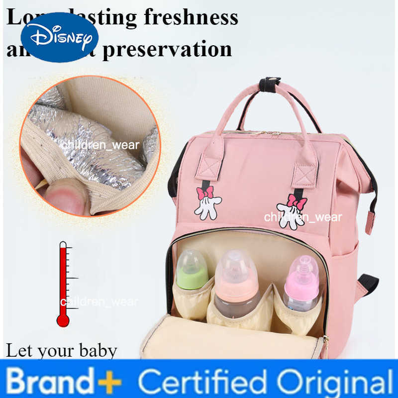 Disney Diaper Backpack Portable Travel Multi-compartment Diaper Bag for Mom Waterproof Anti-Dirty Large Capacity Storage Bag BPA Free H260305