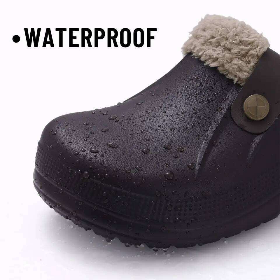 Kidmi Classic Fur For Lined Clogs Waterproof Winter Fuzzy Slippers for Women Men Indoor and Outdoor Shoes
