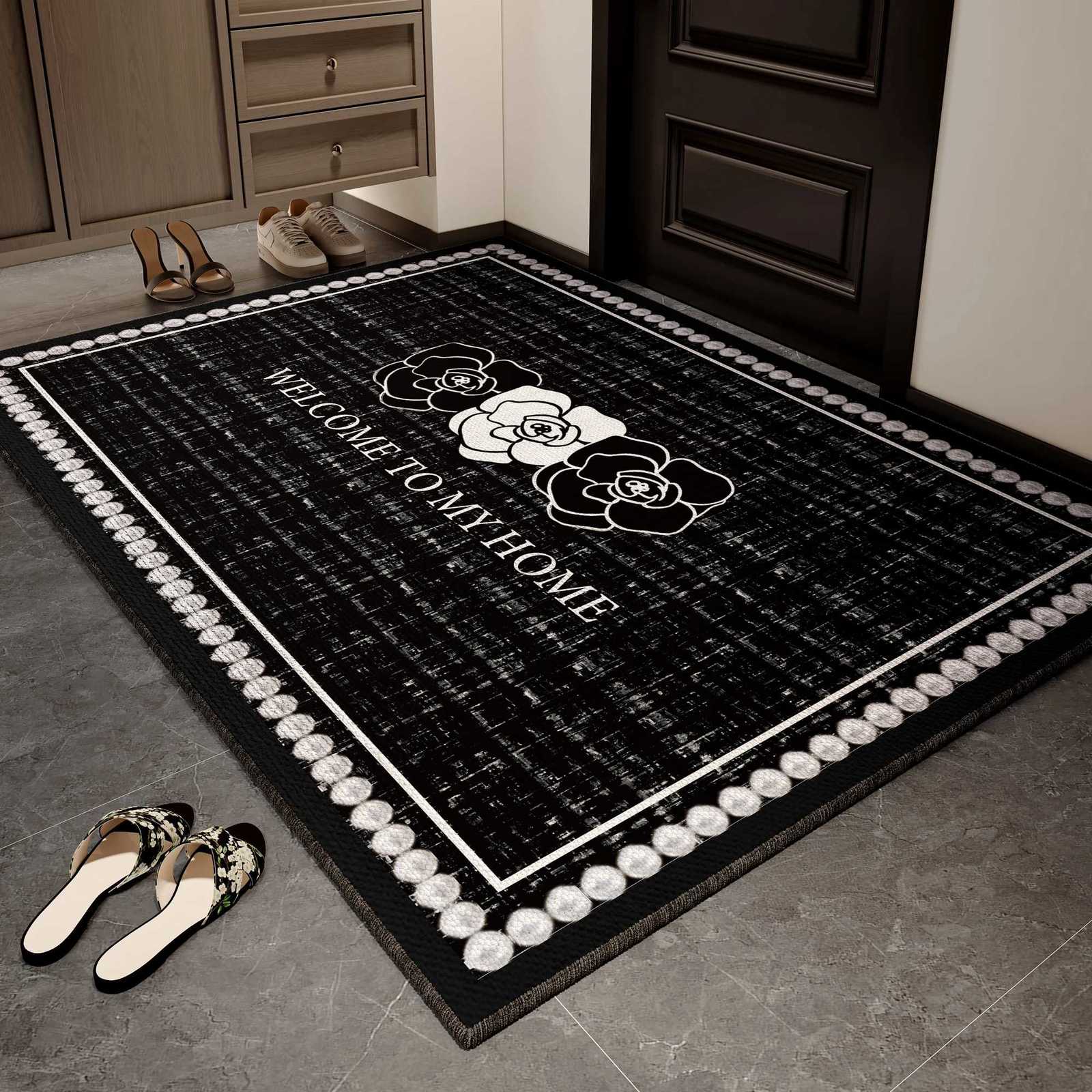Luxury Wipeable Entry Door Mat - High-End Non-Slip Washable Entrance Rug for Hallway & Home DecorT260305