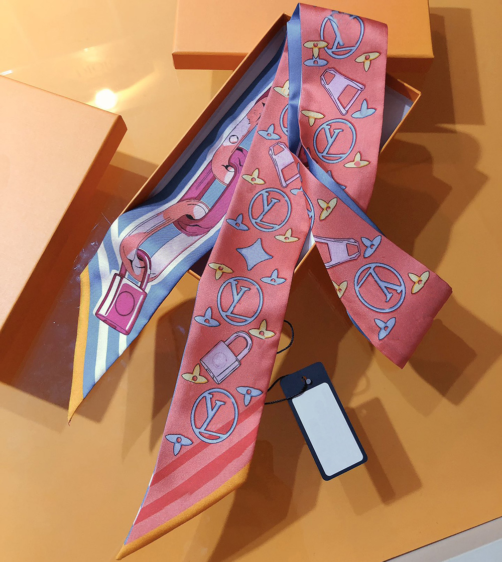 High-end silk twill ribbon designer high-end ribbon bag strap 100% silk scarf headband long scarf necktie 5*120 66666