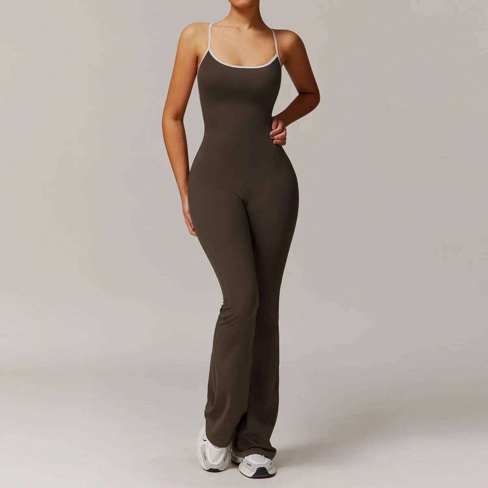 Women Slim Gym Jumpsuit V- Casual Fitness Rompers Female Sports Workout Playsuit Activity Streetwear Overall Sportswear 26H0305