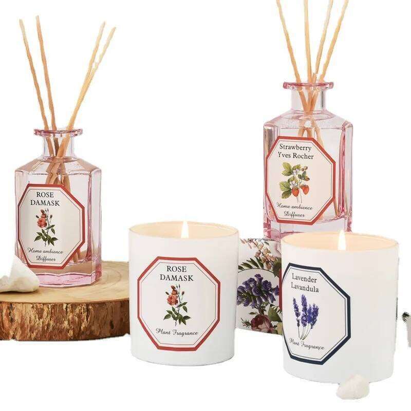 Plant Aromatherapy Handmade Soybean Wax Essential Oil Smokeless Fragrance Scented Candle Romantic Decoration Return Gift W260304 W260305