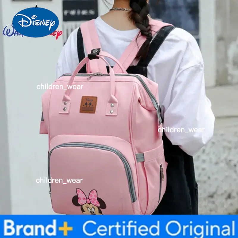 Disney Mickeys New Diaper Bag Backpack Cartoon Cute Baby Diaper Bag Large Capacity Baby Bag Multi Functional and Fashionable H260305