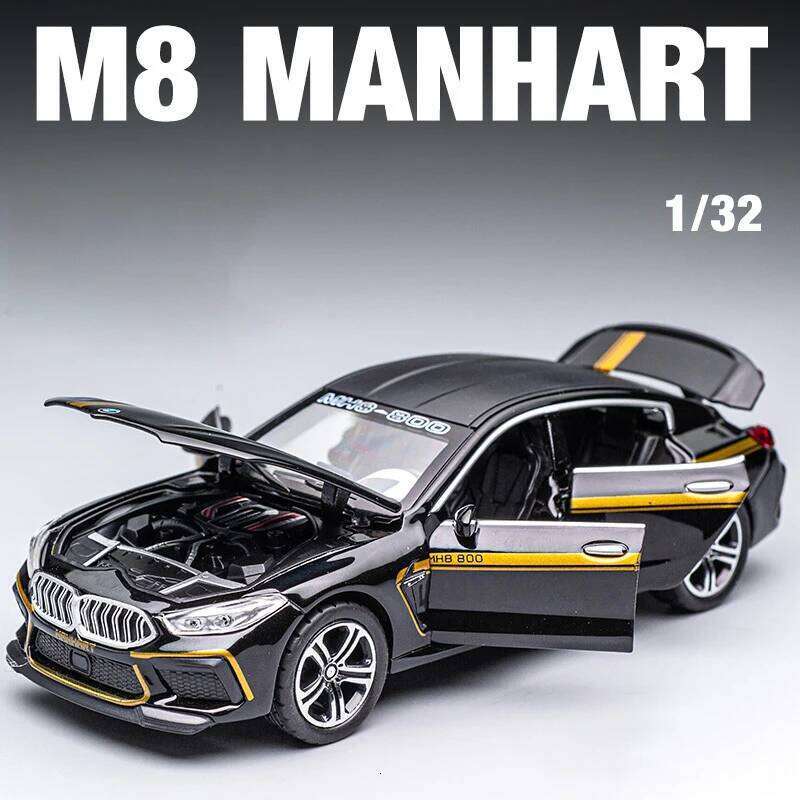 1:32 BMW M8 IM Supercar Alloy Diecasts & Vehicles Metal Car Model Sound and light Collection Kids Toy C260305