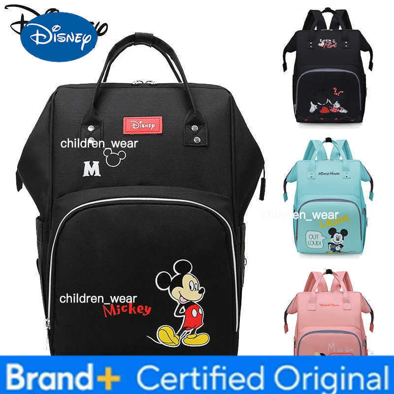 Disney Minnie Mickey Design Diaper Baby Bag Waterproof Mom Backpack Travel Multifunctional Maternity Large Capacity Stroller Bag H260305