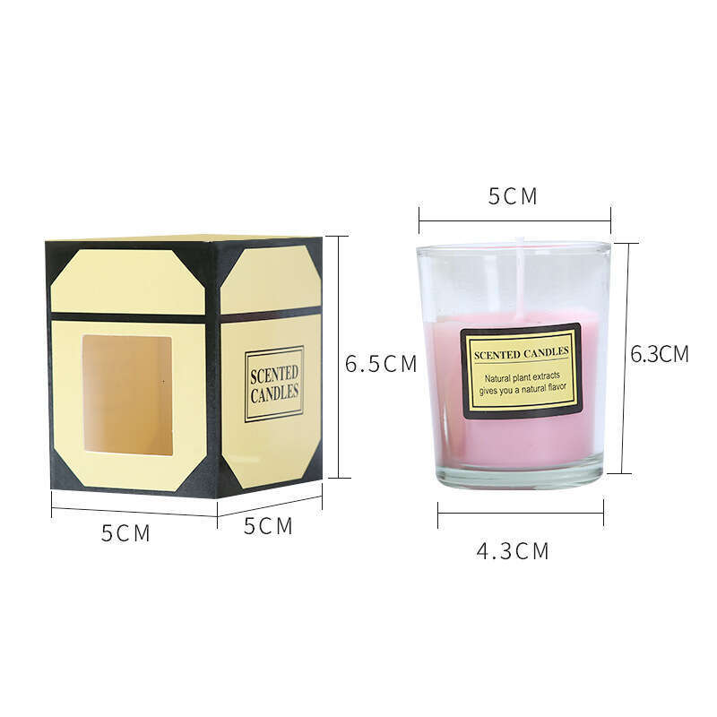 Gift Box Smokeless Odor Removal Indoor Aromatherapy Glass Romantic Fragrance Candle 103 Cup W260304 W260305