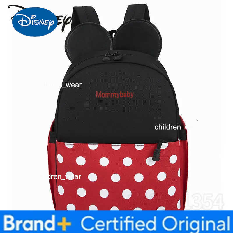 Disney Mickey Minnies New Diaper Bag Backpack Luxury Brand Fashion Baby Diaper Bag Large Capacity Multi Functional Baby Bag H260305
