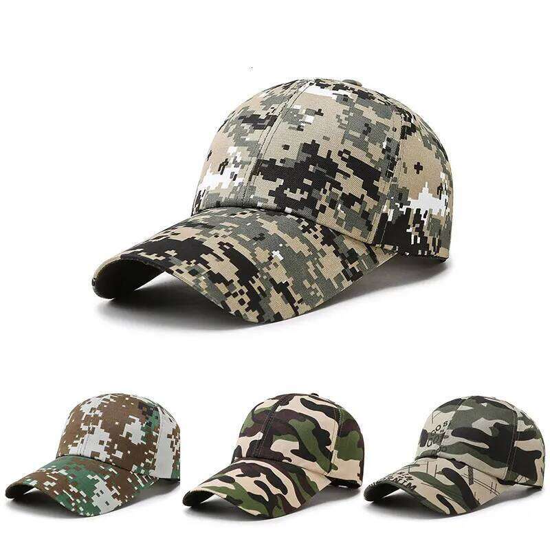 Adjustable Baseball Cap Summer Sunscreen Hat Camouflage Camo Camping Hiking Fishing Caps Y260304