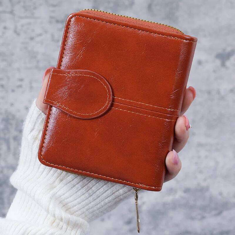 Aliwood 2024 Quality Leather Lady Brand Coin Zipper Female Short Wallet Women Split Small Purse C260304