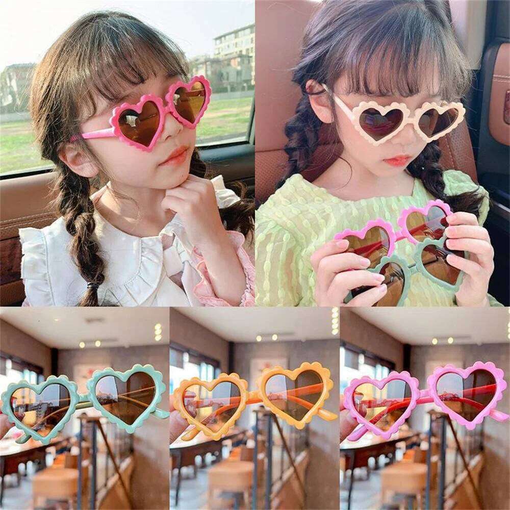 1Pc Cartoon Heart Children Baby Sunglasses Boys Girls UV400 Sun Glasses Shades Kids Gifts Fashion Party Eyeglasses Z260305