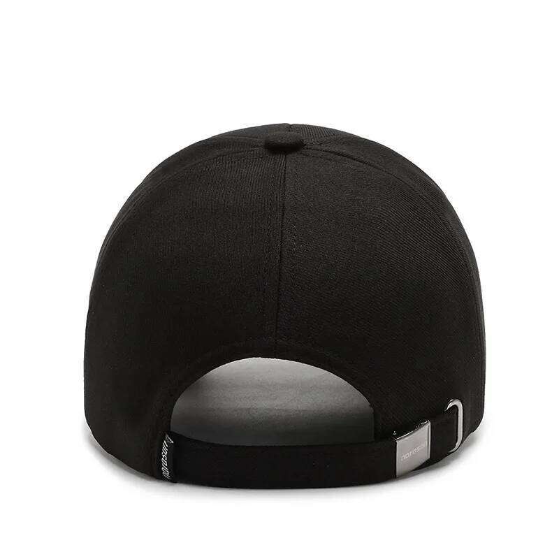 High Quality Men Solid Cotton Baseball Cap Luxury Fashion Black Outdoor Sports Peaked Hat Bone Sunshade Gorras Trucker Hats Kpop Y260304
