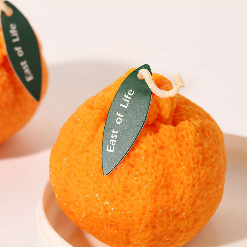 Creative Internet Celebrity Ugly Orange Scented Wholesale Fruit-Shaped Candle Wedding Favor Photography Prop Decoration W260305