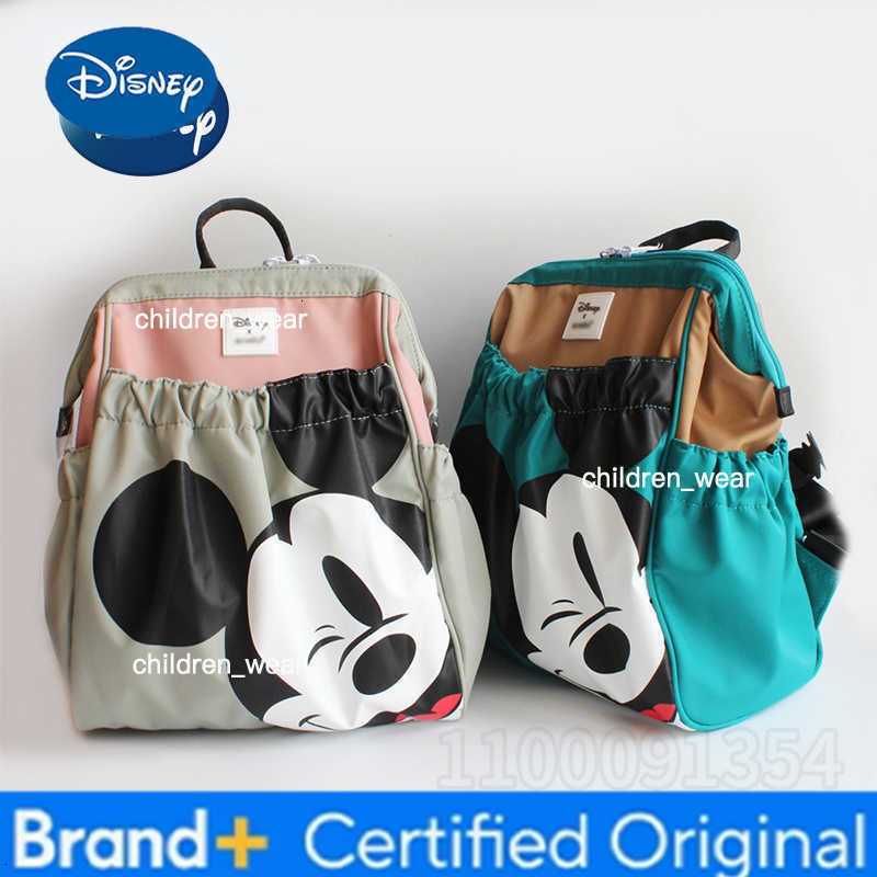 Disney Mickey New Diaper Bag Backpack Large Capacity Multifunctional Baby Diaper Bag Cartoon Cute Lightweight Outdoor Mommy Bag H260305