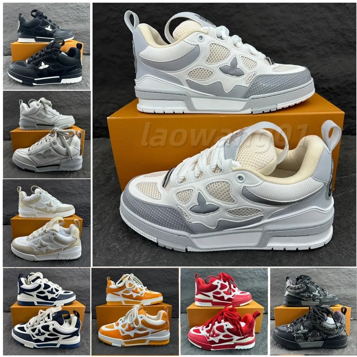 Skate shoes designer sneakers luxury mens trainers sneaker casual shoes runner shoe outdoor leather flower skates tennis shoes women fashion men shoes size 36-46