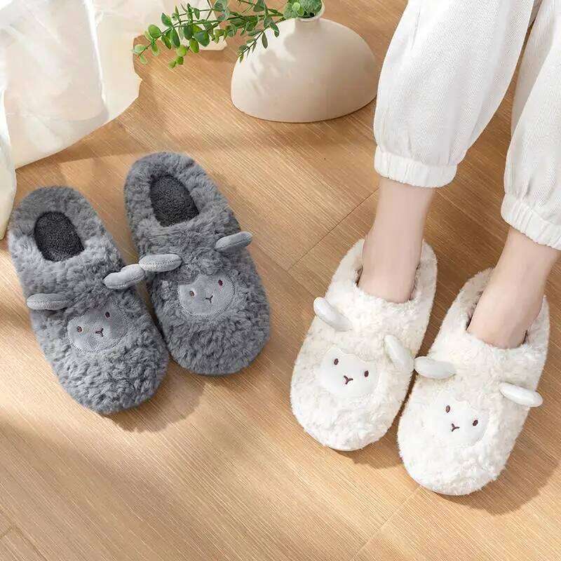 New Autumn Winter Women Men Slippers Bottom Soft insole Home Shoes Thick Slipper Indoor Non-slip Slides Comfortable Footwear