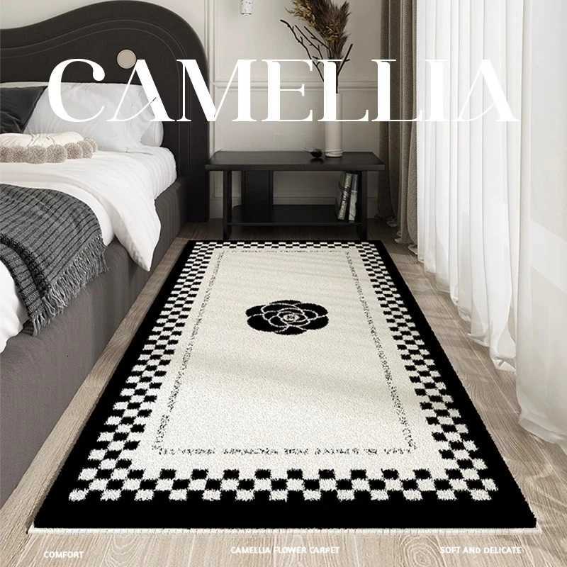 Long Plush Bedside Floor Mat - Thickened Non-Slip Dirt Resistant for Bedroom Living Room StudyT260305