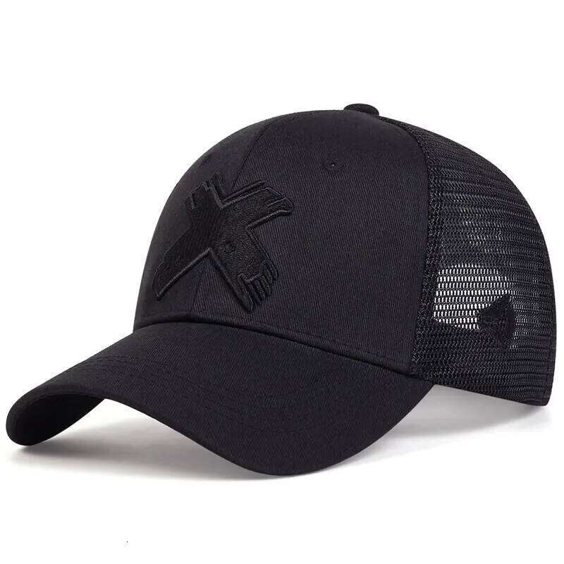 Unisex X Letter Embroidery Baseball Net Caps Spring and Summer Outdoor Adjustable Casual Hats Sunscreen Hat Y260304