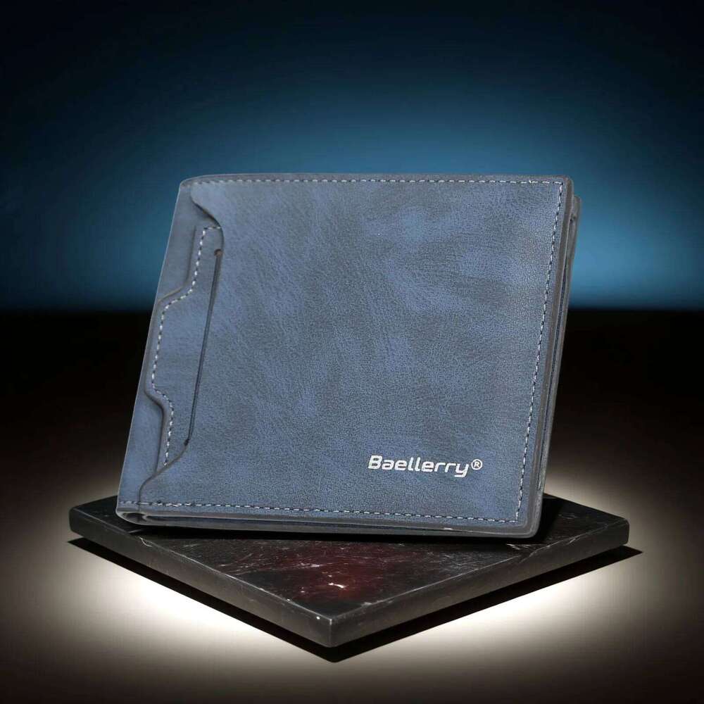 Men's Short Wallet PU Leather Multi - Card Slots Fashion Bifold Purse with Photo/Coin Pocket Slim Business Wallets C260304