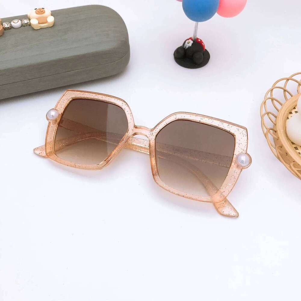 2025 Sun UV Protection Style Baby Sunglasses Boys And Girls Glasses New Square Frame Children's Glitter Cute Z260305