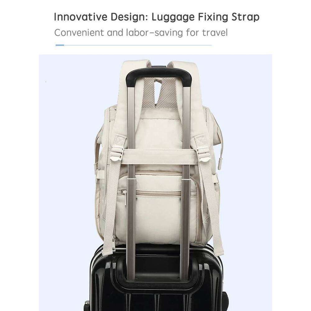 PANGDUBE Nappy with 2pcs Stroller Hooks Mummy Backpack Waterproof Outdoor Travel Mommy Maternity Bag for Baby Stuff Z260304