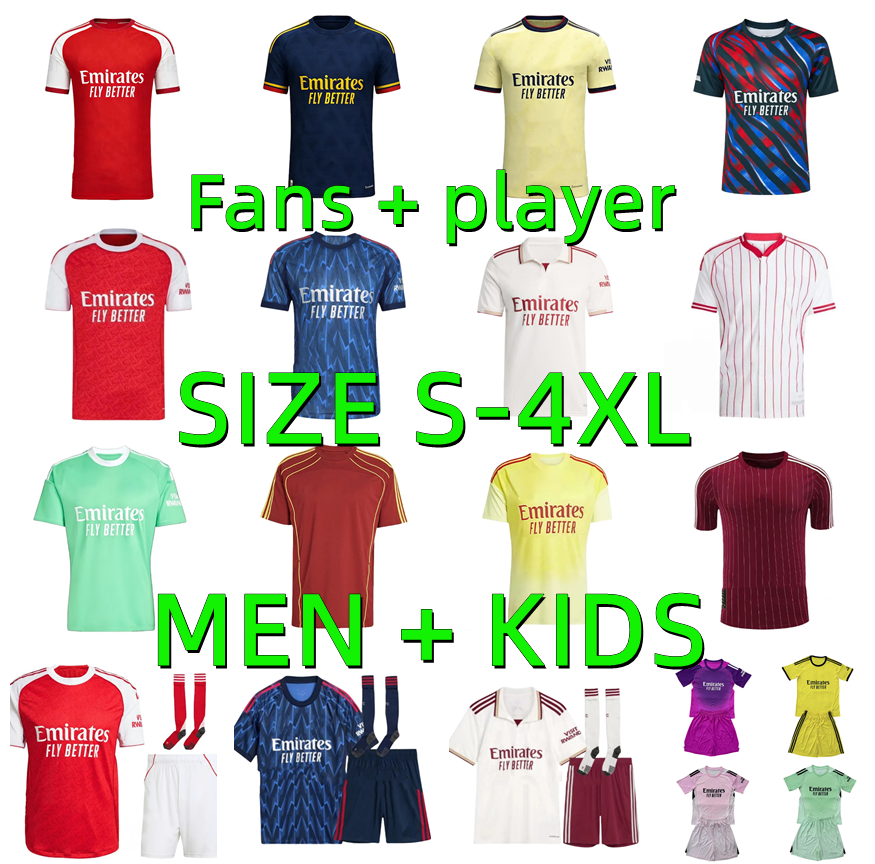 2026 2027 SAKA G. JESUS ODEGAARD Arsenally Soccer Jersey 25 26 27 Arsenaljersey RICE HAVERTZ MARTINELLI Trossard GYOKERES EZE CALAFIORI RAYA Football Shirt Men Kids