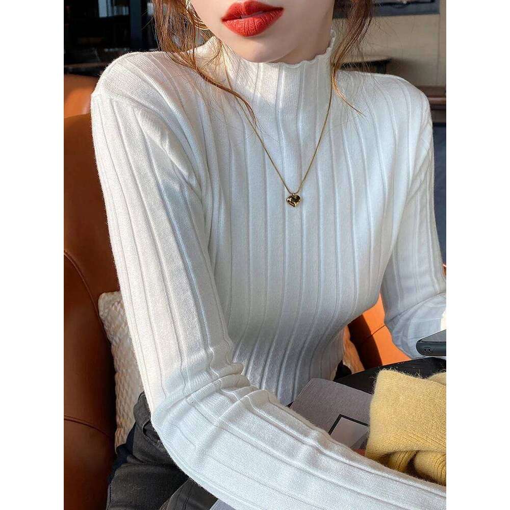 Autumn Winter Knitted Ribbed Turtleneck Sweater Women Clothes 2025 Long Sleeve Slim Basic Pullover Woman Sweaters Solid Tops XJ260305