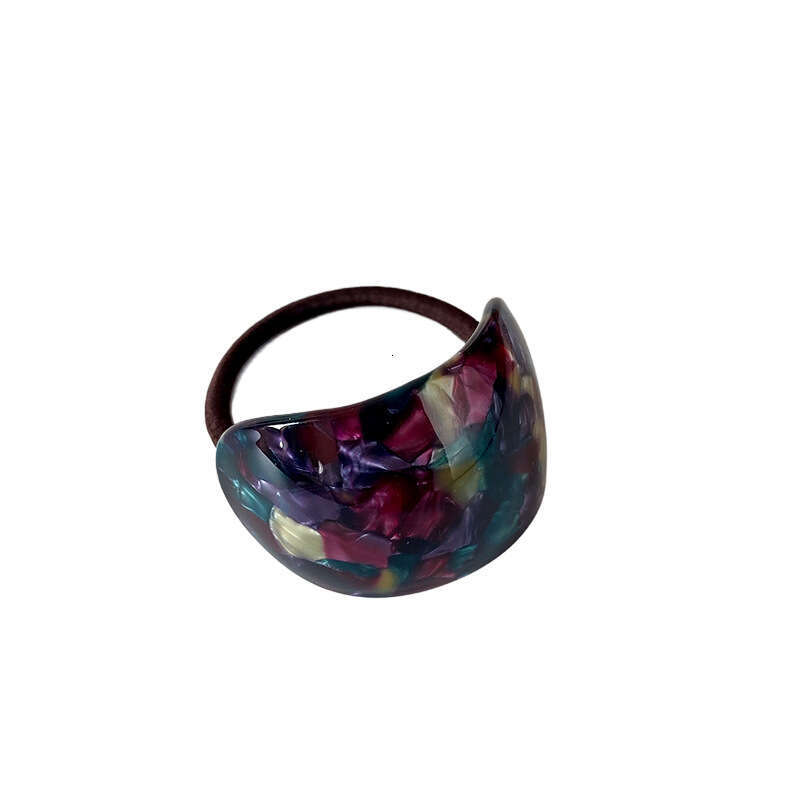 Minimalist Elegant Acetate Korean Style Exquisite Ponytail Curved Rope For Women Bun Tie Hair Band Yuansiqi