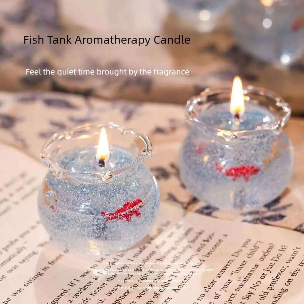Bubble Fish Tank Goldfish Aromatherapy Candle Cute Room Props Birthday Gifts Best Friend Gift Christmas Decoration W260304 W260305
