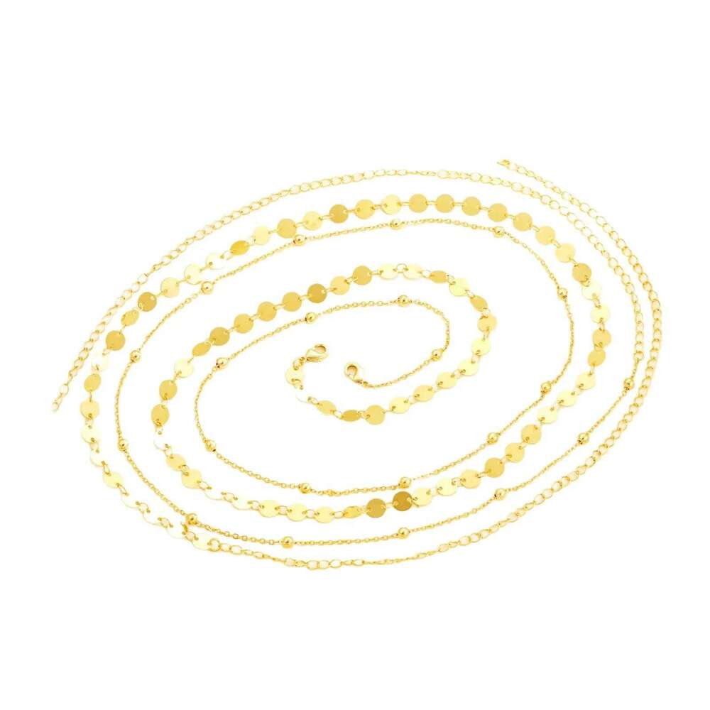 Beaded Belly For Women Gold Silver Color Metal Beach Bikini Link Chains Waist Body Jewelry Accessory S260304