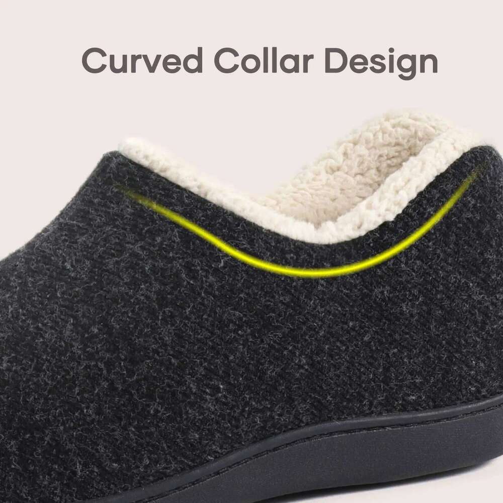 Kidmi Women's Indoor Loafer with Memory Foam Winter House Ladies Closed Back Slippers Non-Slip Rubber Sole Cotton Shoes