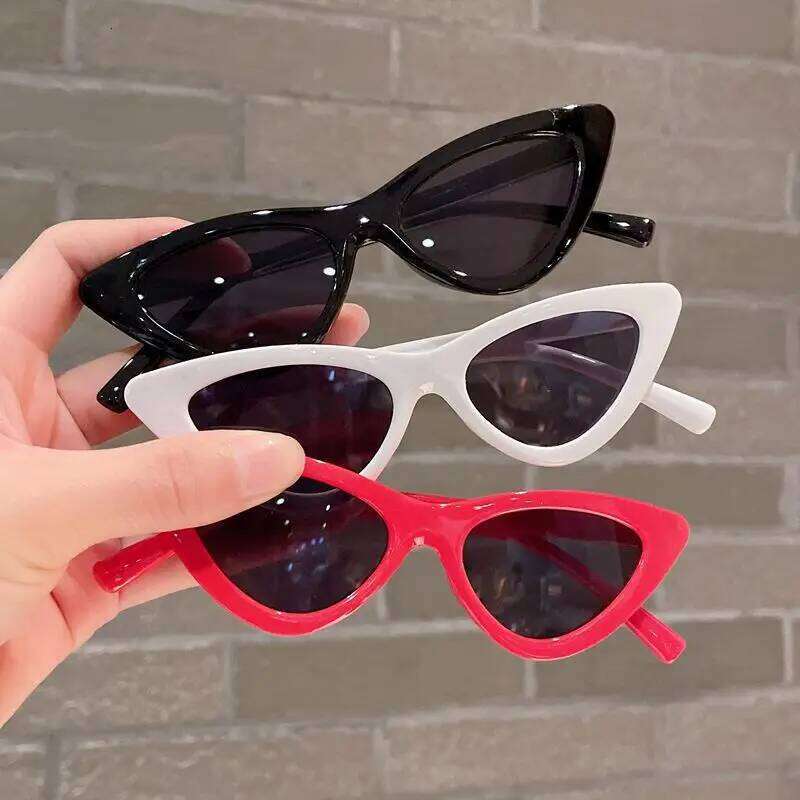New Cat Eye Sunglasses Children's Sun Personality Triangle Trendy Fashionable Glasses For Boys And Girls Z260305