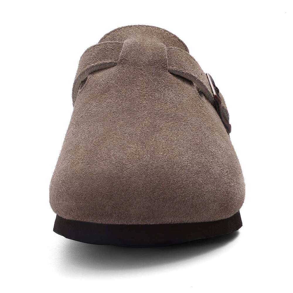 Kidmi Men New Suede For Women Summer Vacation Cork Clogs Slippers Nonslip Casual Home Slipper Double Buckle