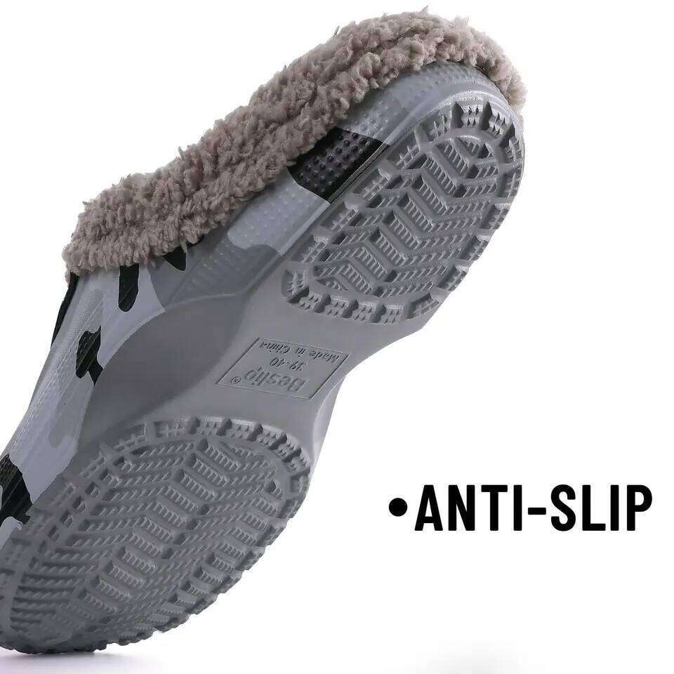 Kidmi Fashion Fur Winter Fuzzy Garden Soft Waterproof For Men Indoor and Outdoor Antiskid Houes Shoes