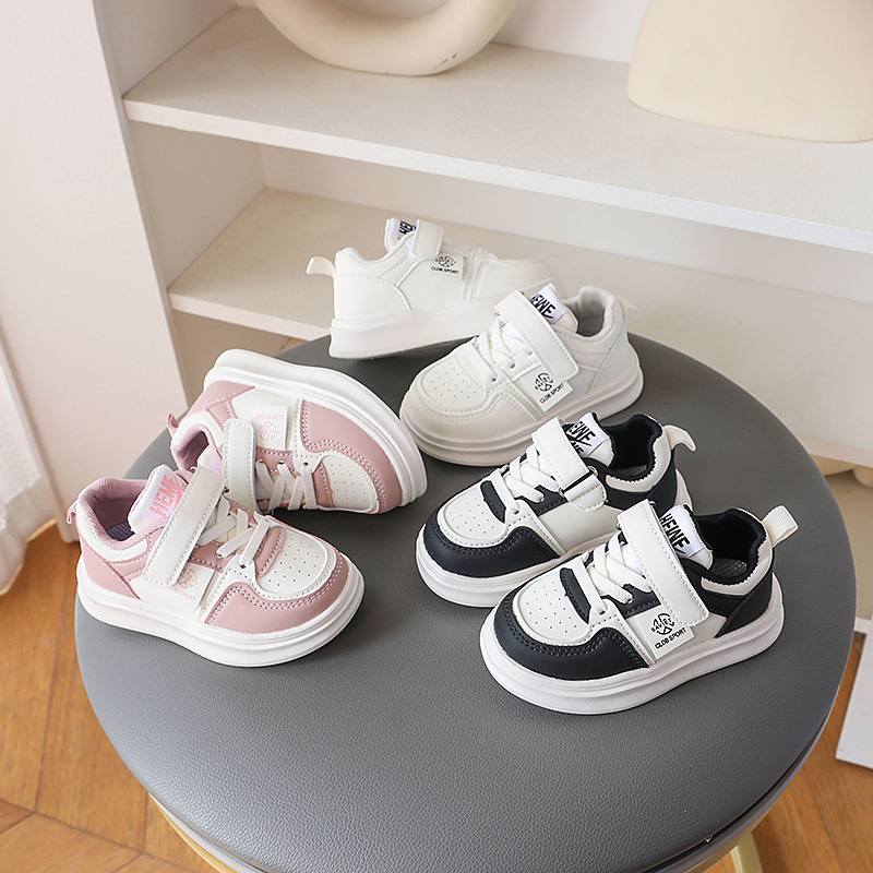 Free Shipping Kid's Shoes Kids Sports Shoes, Boys Girls Sneakers for Children Youth Casual Running Student's white shoes Size 24-31