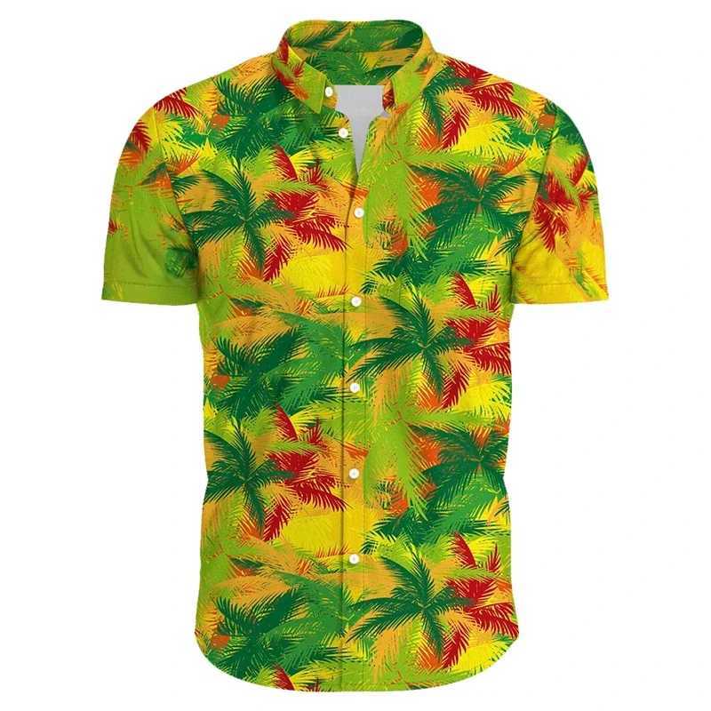 New Hawaiian Male Social Floral Shirt For Blouse Men 3D Camisas Casuais Print Slim Fit Mens Street Casual Short Sleeve Clothing M260305