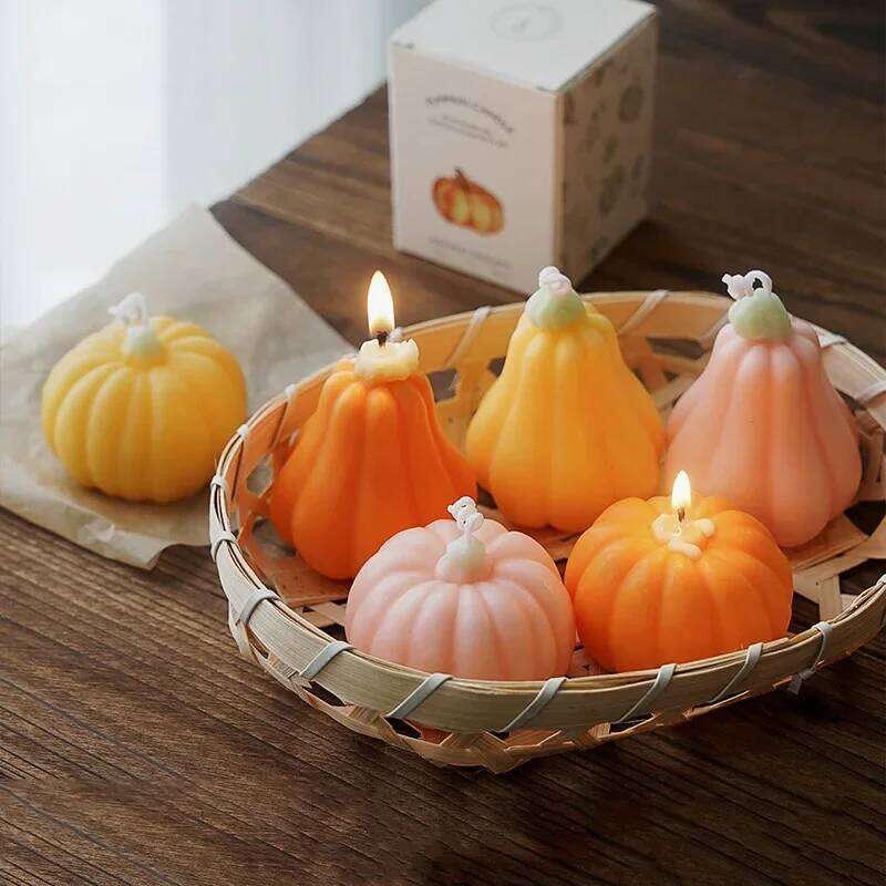 Handmade Pumpkin Candle Romantic Cute Soy Wax Aromatherapy Small Scented Relaxing Wedding Birthday Party Gift Home Decoration W260304 W260305