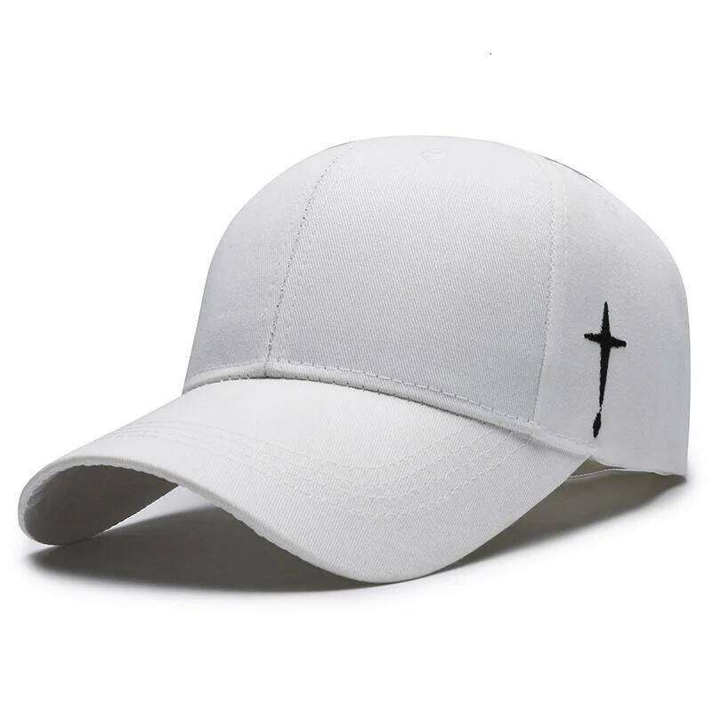 Unisex Simple Cross Water Drop Embroidery Baseball Caps Spring and Autumn Outdoor Adjustable Casual Sunscreen Hat Y260304