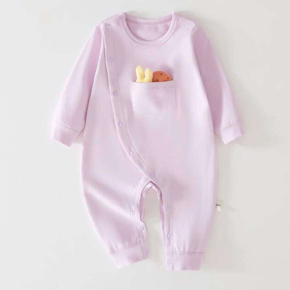 Girl Clothes Autumn Winter Long Sleeve Rompers Cotton Solid Color Newborn Baby Boy Jumpsuit For Christmas Birthday Z260304