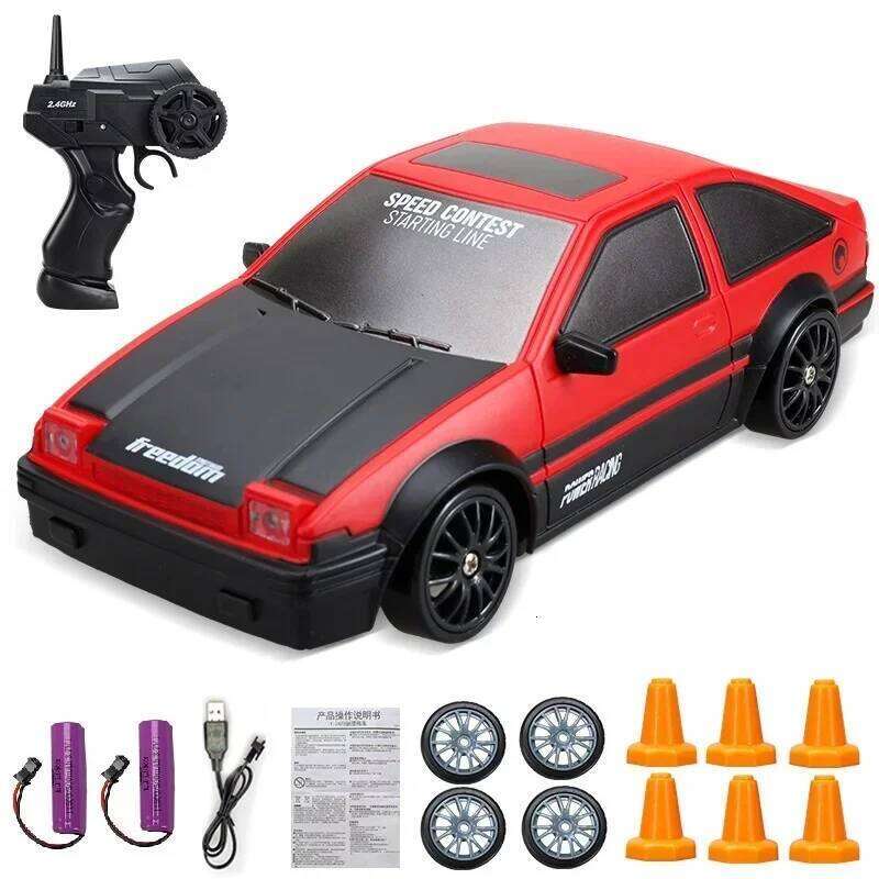 20Km/h RC Toys 1/24 2.4G High Speed Remote Control Mini Scale Model Vehicle Electric AE86 Drift Racing Car Gift for Kids Z260304