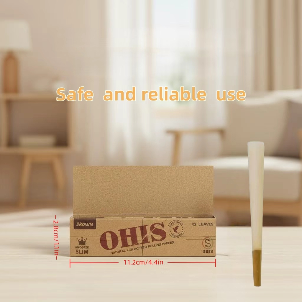 USA Stock: Premium White Rolling Papers & Tips Set - 8 Packs (256 Leaves + 256 Tips), 110mm Longevity Rollers for Smokers - view 4