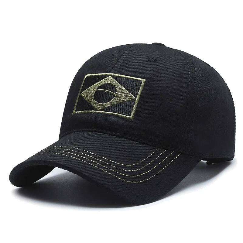 Spring Autumn New Embroidered Brazilian Flag Baseball Cap Outdoor Cotton Men and Women Camouflage Sun Hat Y260304