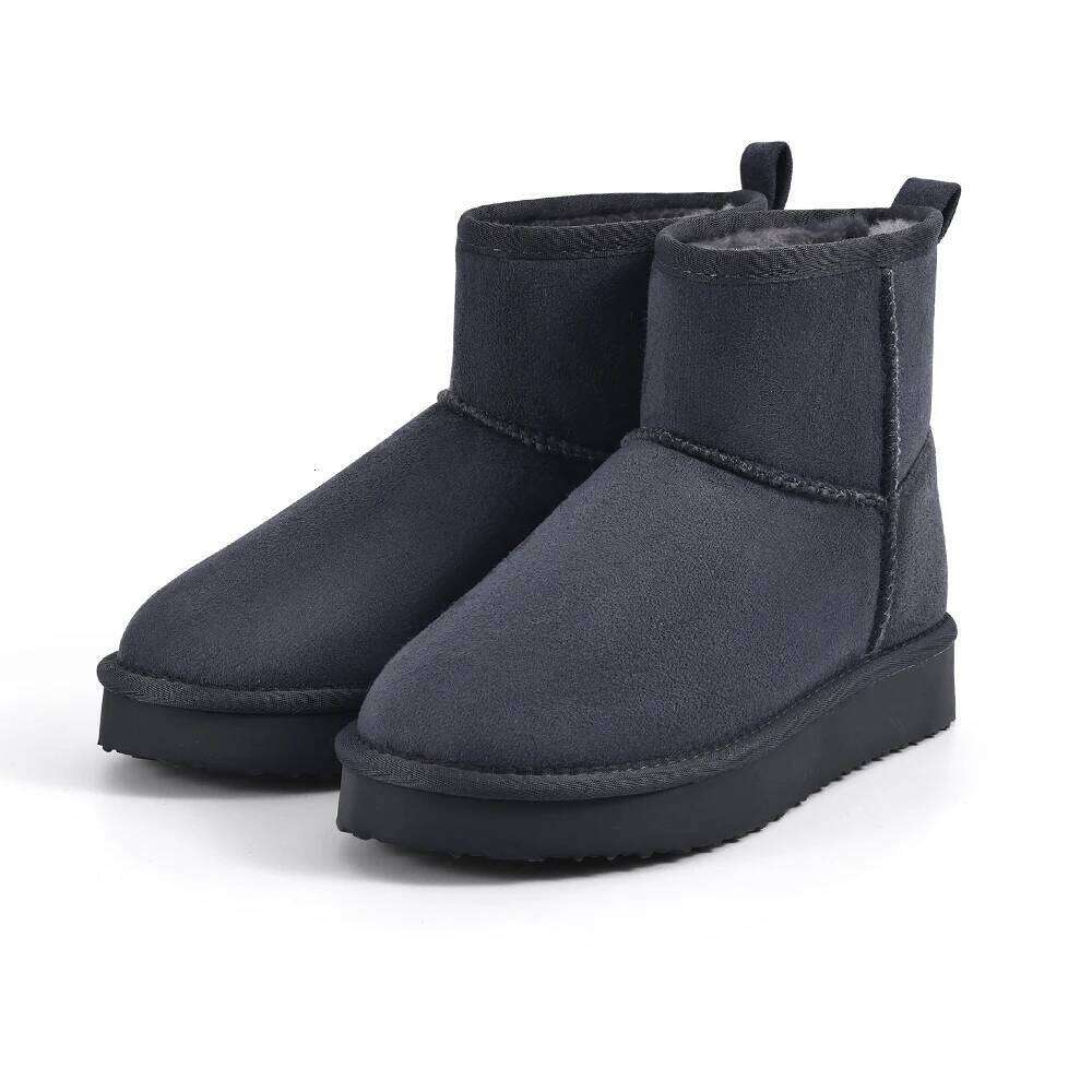 Kidmi Women's Classic Short Boot Winter Fur Waterproof Shoes Outdoor Antiskid Walking Indoor Soft Comfortable Snow Boots